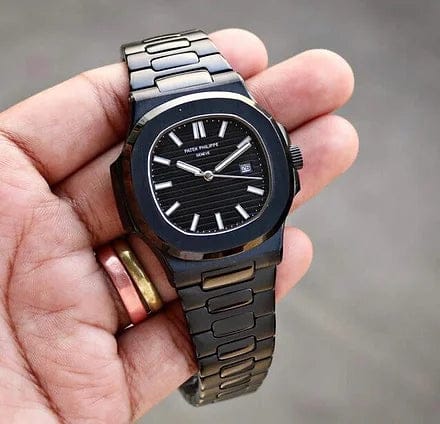 Luxury Black Patek Philippe Nautilus Style Watch 20%Off