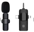 K15 Wireless Clip-On Microphone – Pro Lavalier Mic with Extended Battery for Video Shoots & Streaming